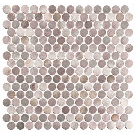 Andova Tiles ANDOVA TILES Orb 0.75" x 0.75" Metal Penny Round Mosaic Tile ANDORB255